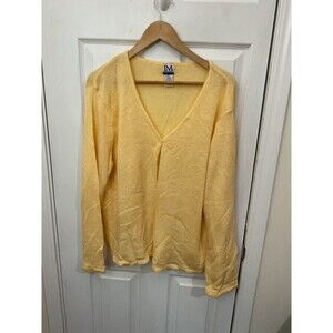 MB Designs Stretch Yellow Cardigan Womens Xl